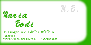 maria bodi business card